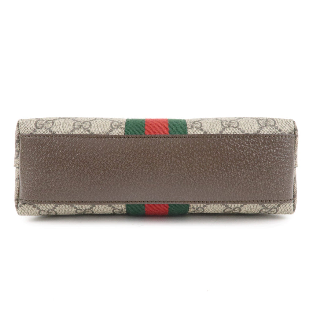 GUCCI Ophidia GG Supreme Leather Shoulder Bag Beige Brown 499621