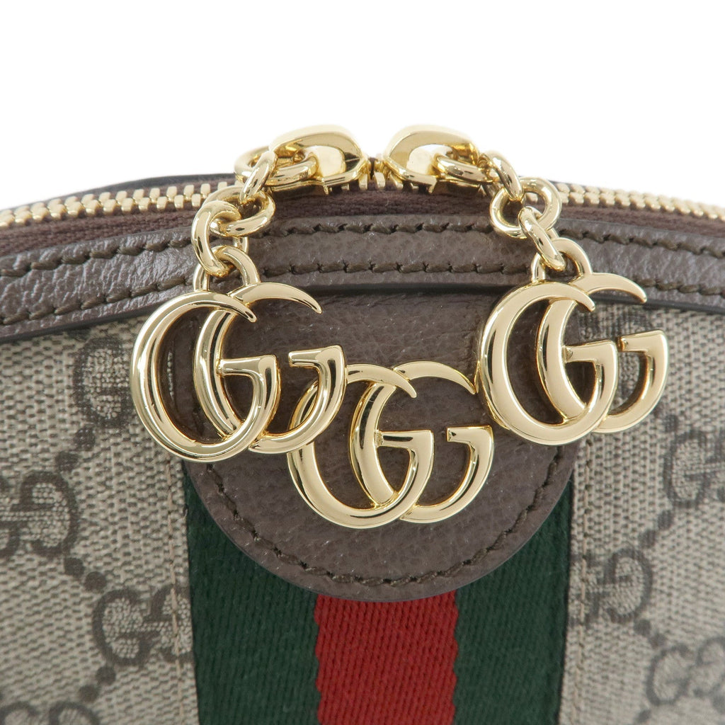 GUCCI Ophidia GG Supreme Leather Shoulder Bag Beige Brown 499621