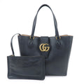 GUCCI GG Marmont Leather Tote Bag Hand Bag Black 652680