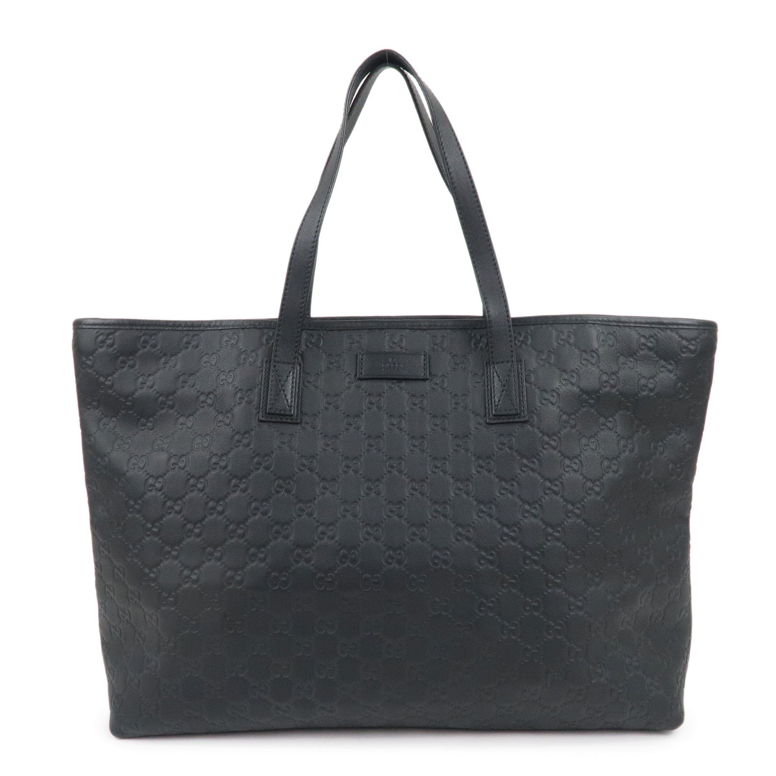 GUCCI Guccissima Leather Tote Bag Shoulder Bag Black 211120