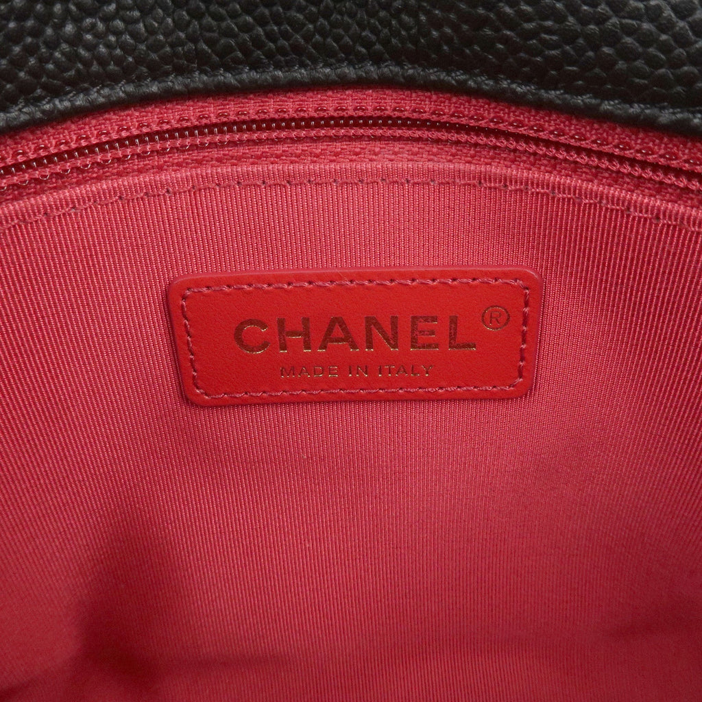 CHANEL Matelasse Caviar Skin 2Way Chain Shoulder Bag Black