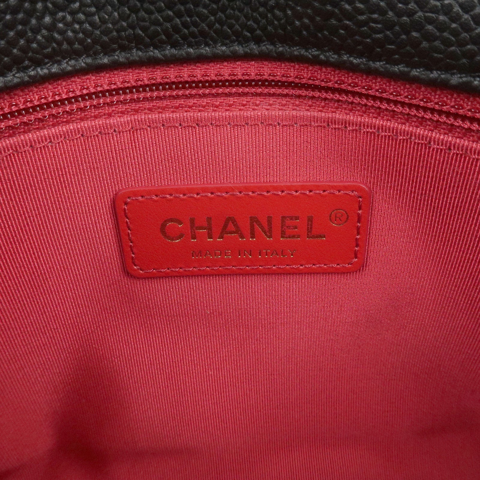 CHANEL Matelasse Caviar Skin 2Way Chain Shoulder Bag Black