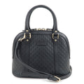 GUCCI Micro Guccissima Leather 2Way Shoulder Bag Black 449654