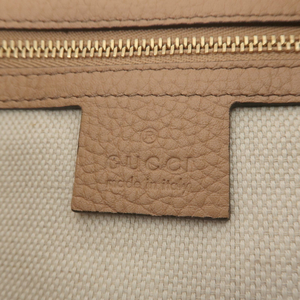GUCCI SOHO Leather 2Way Shoulder Bag Hand Bag Beige 536194