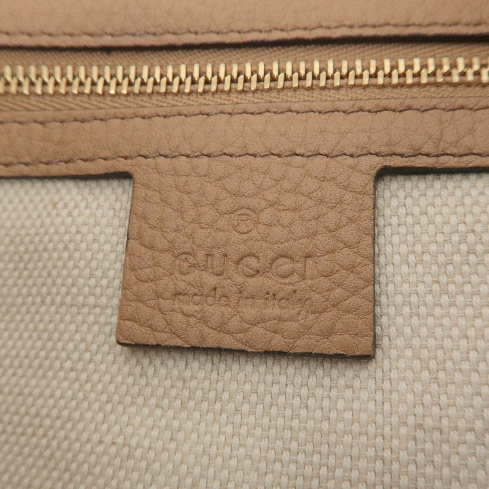 GUCCI SOHO Leather 2Way Shoulder Bag Hand Bag Beige 536194