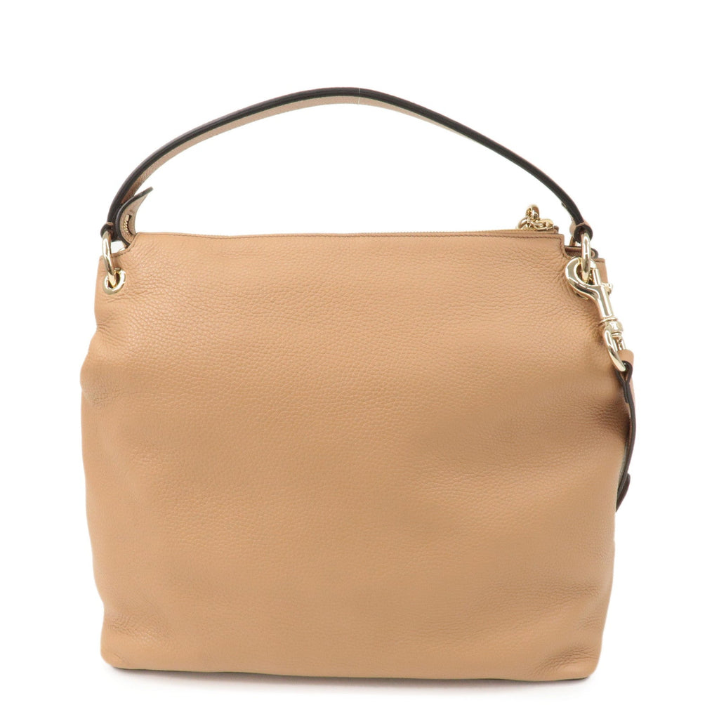 GUCCI SOHO Leather 2Way Shoulder Bag Hand Bag Beige 536194