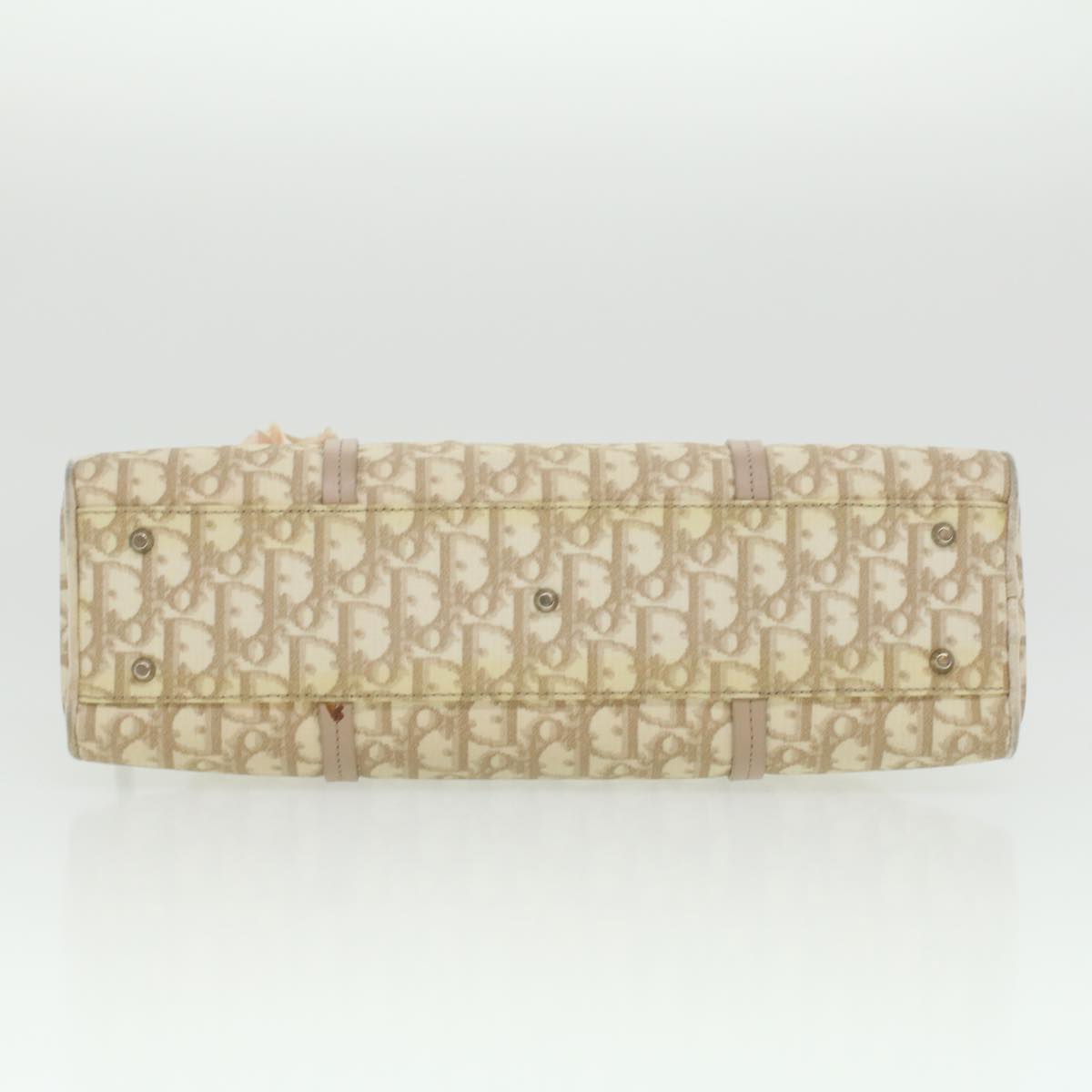 CHRISTIAN DIOR trotter romantic Flower Shoulder Bag Beige 03-BO-1025 Auth 37747