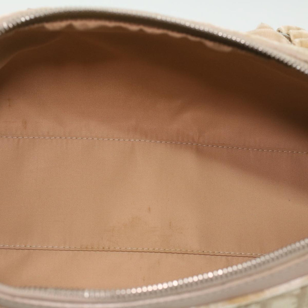 CHRISTIAN DIOR trotter romantic Flower Shoulder Bag Beige 03-BO-1025 Auth 37747