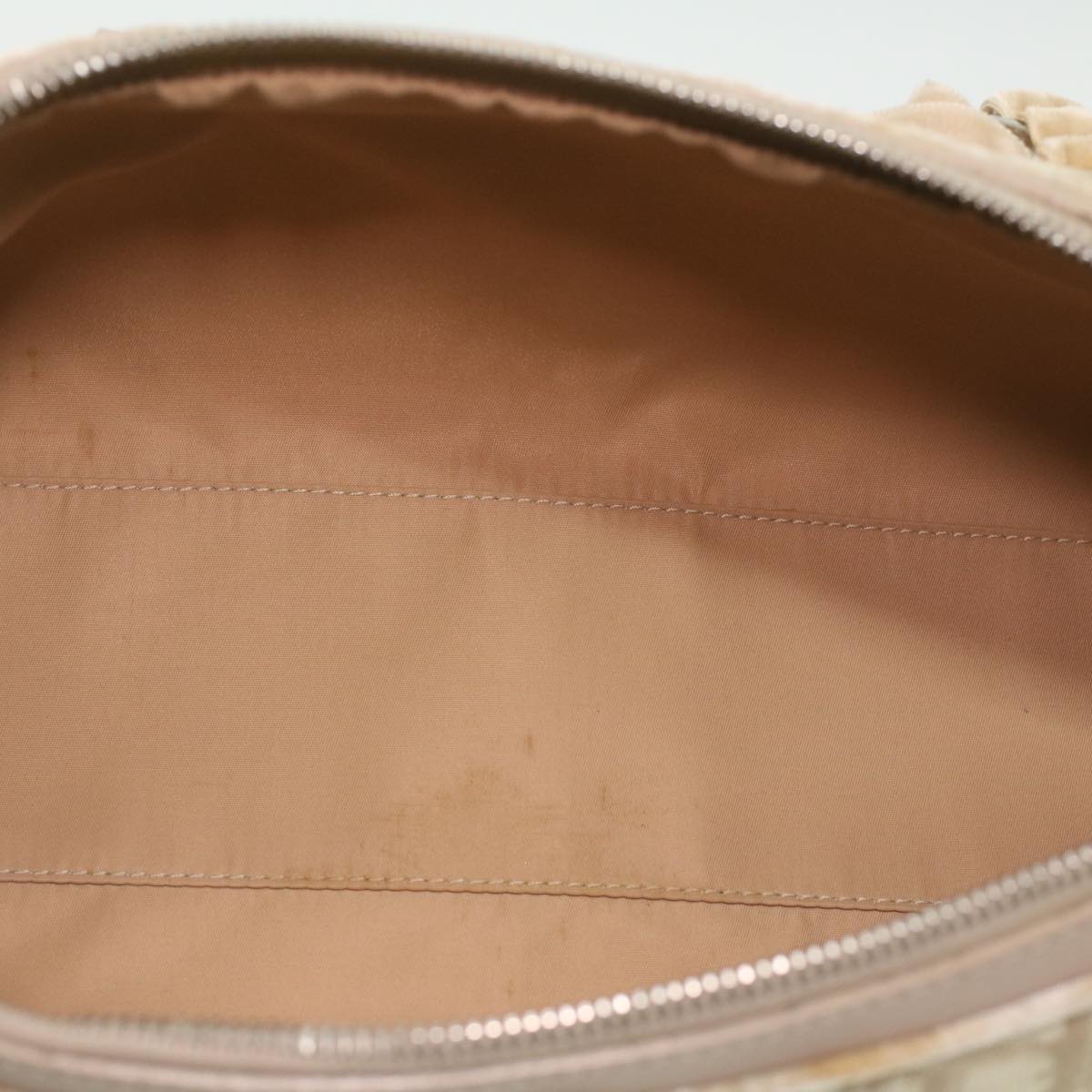 CHRISTIAN DIOR trotter romantic Flower Shoulder Bag Beige 03-BO-1025 Auth 37747