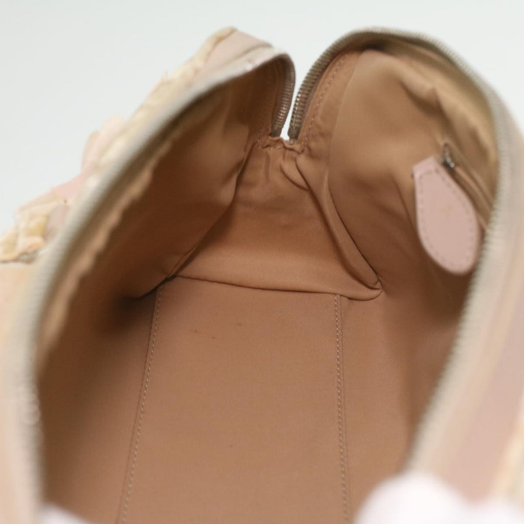 CHRISTIAN DIOR trotter romantic Flower Shoulder Bag Beige 03-BO-1025 Auth 37747
