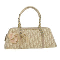 CHRISTIAN DIOR trotter romantic Flower Shoulder Bag Beige 03-BO-1025 Auth 37747