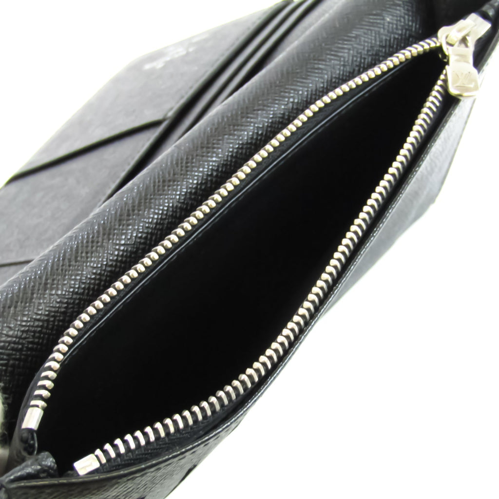 Louis Vuitton Black Canvas Portefeuille Brazza wallet accessories