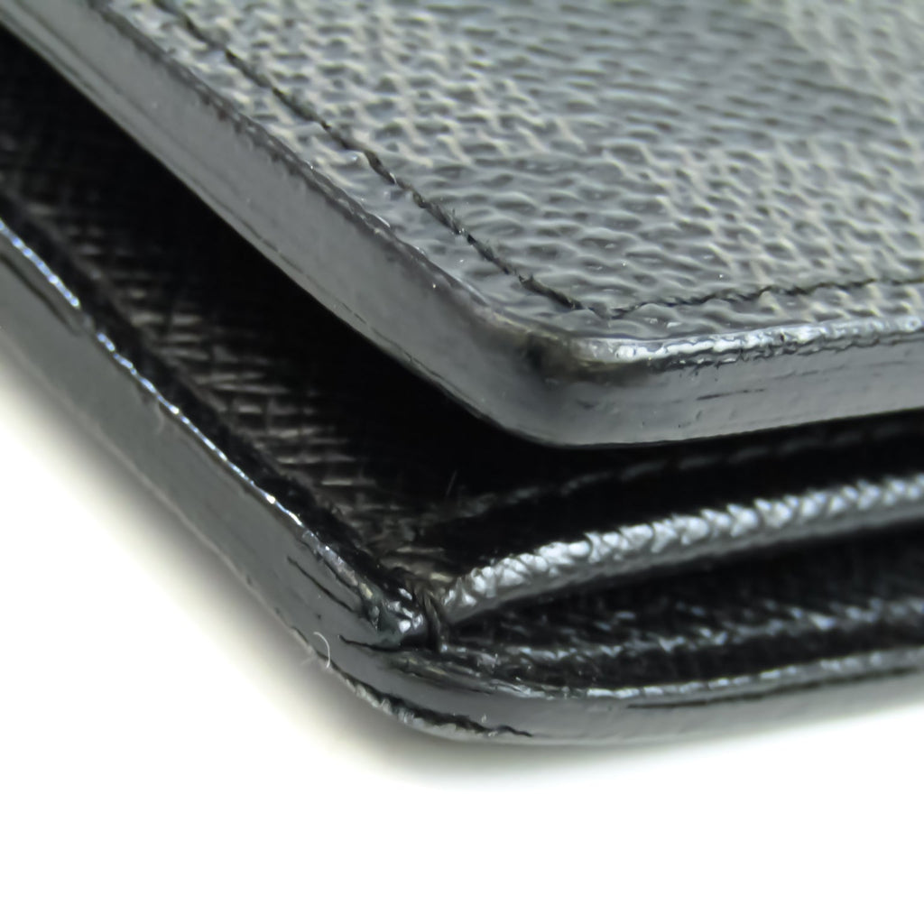 Louis Vuitton Black Canvas Portefeuille Brazza wallet accessories