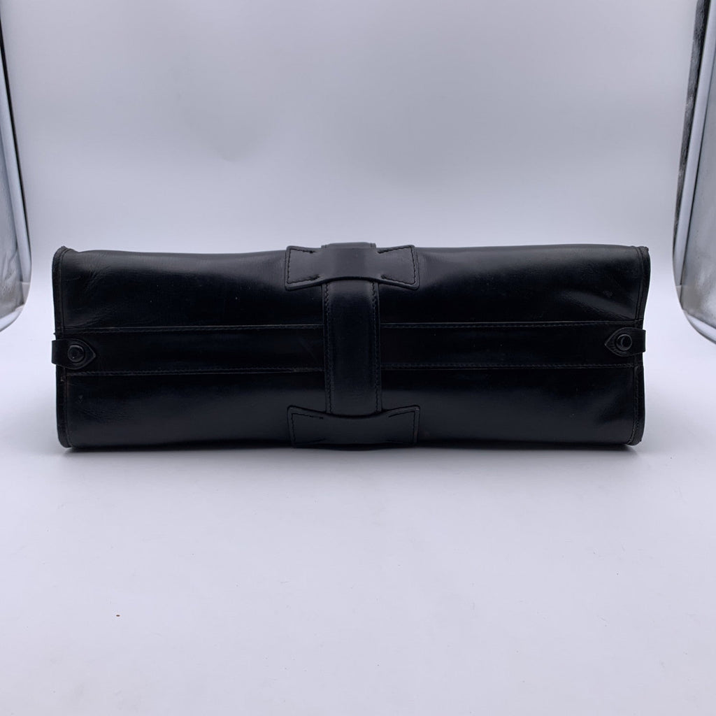 Gucci Vintage Black Leather Stirrup Hobo Bag Handbag