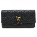 Louis Vuitton Louis Vuitton Portfolio Capsicum Flower  Two Folded Wallet Ramsin Leather Noir Black M68590