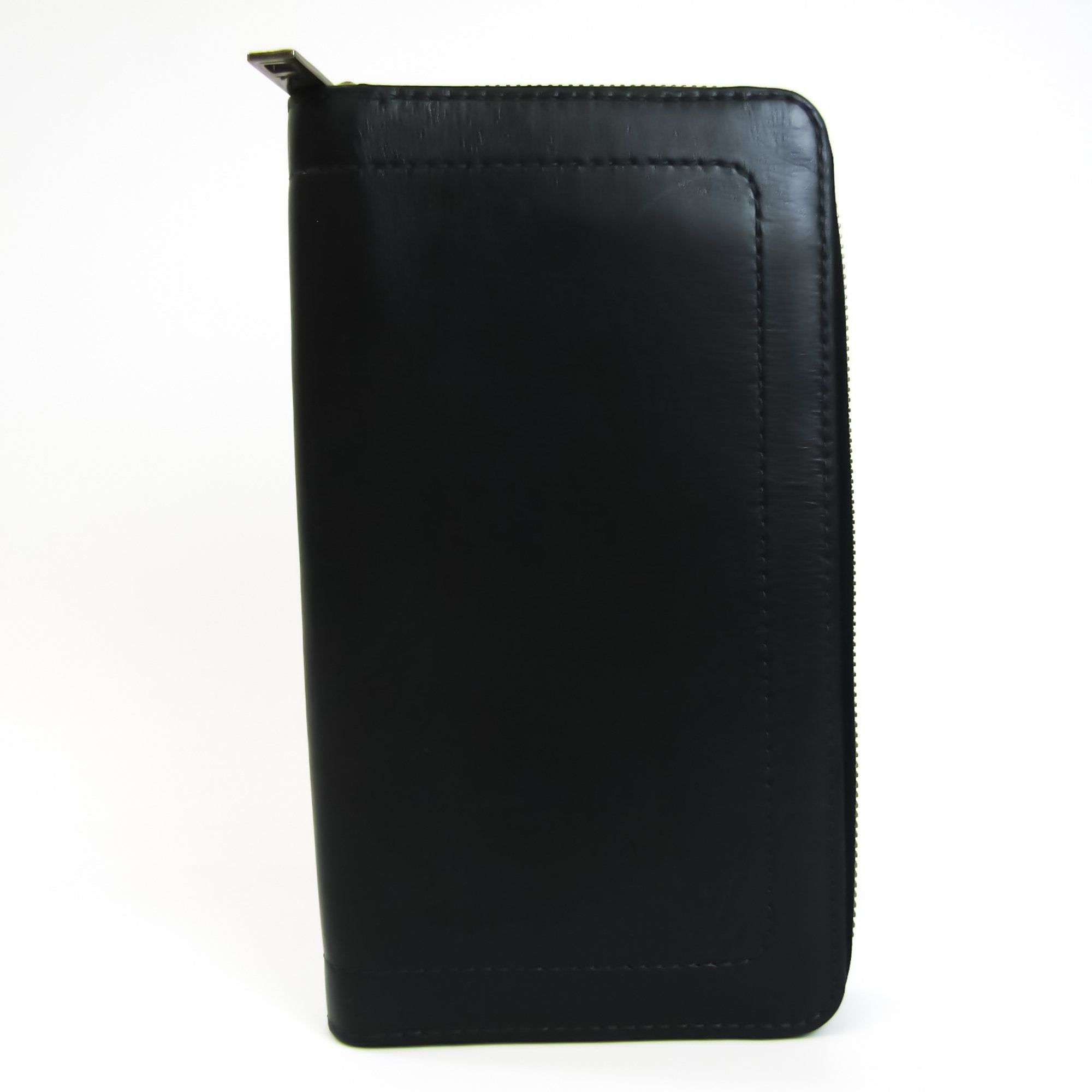 Louis Vuitton Black Leather Zippy organizer wallet accessories