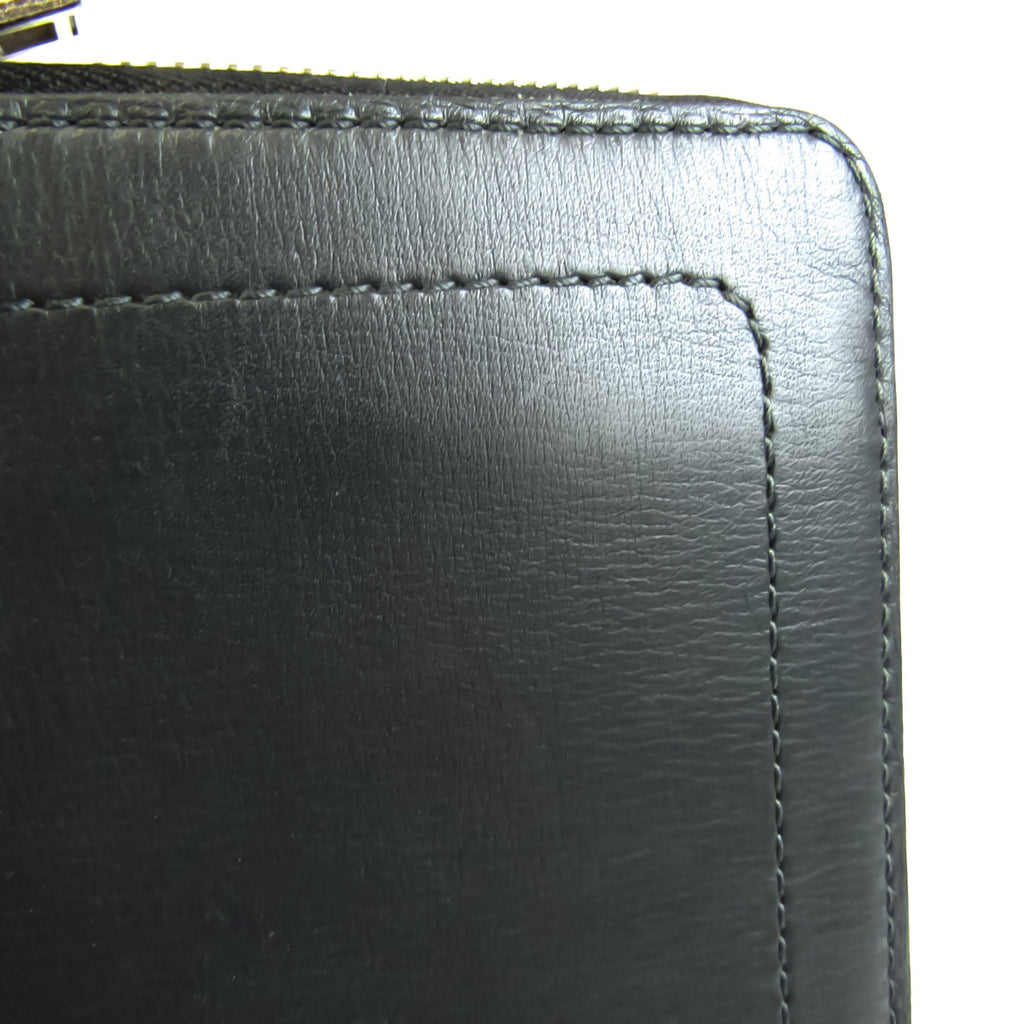 Louis Vuitton Black Leather Zippy organizer wallet accessories