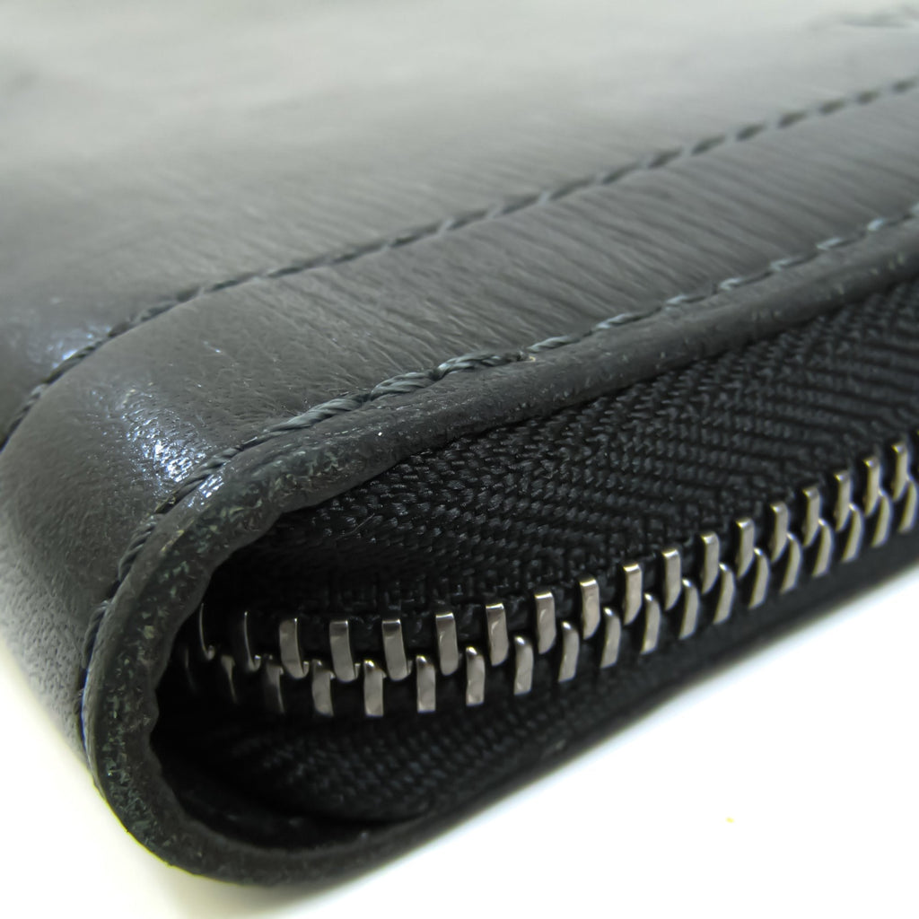 Louis Vuitton Black Leather Zippy organizer wallet accessories