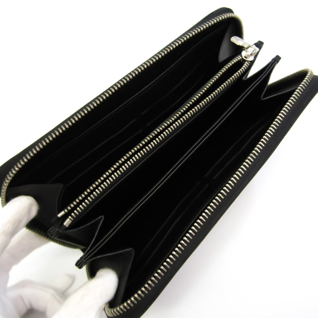 Louis Vuitton Black Leather Zippy organizer wallet accessories