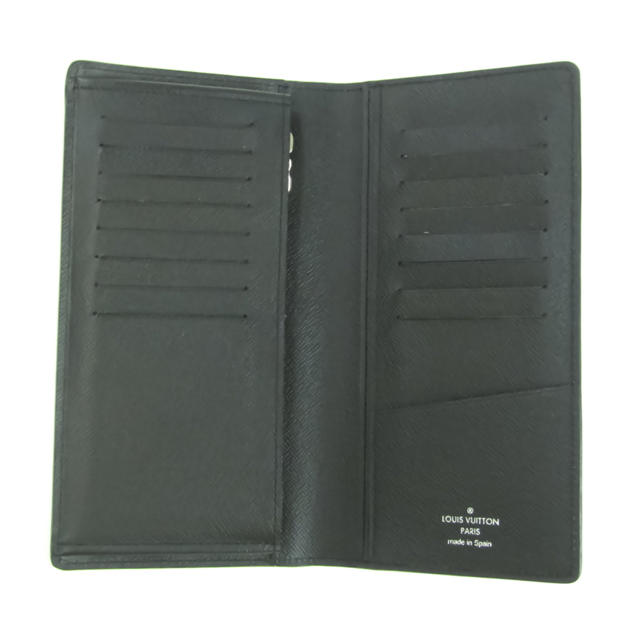 Louis Vuitton Black Leather Portefeuille Brazza wallet accessories