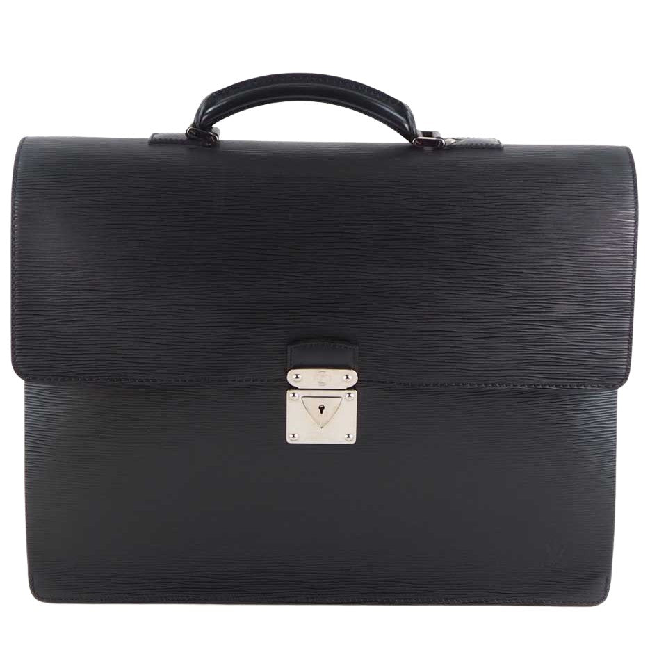 Louis Vuitton Black Leather Robusto handbag bag