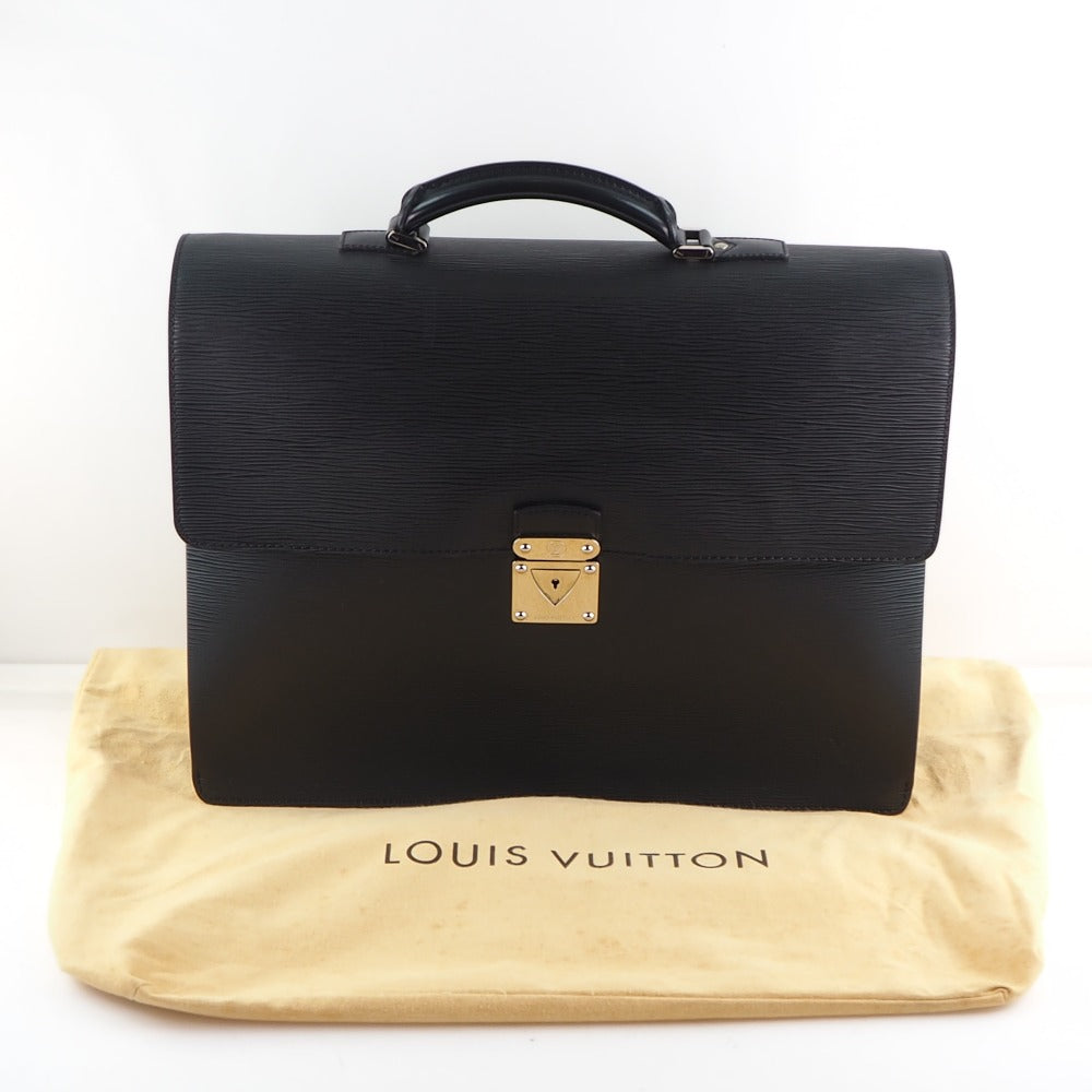 Louis Vuitton Black Leather Robusto handbag bag