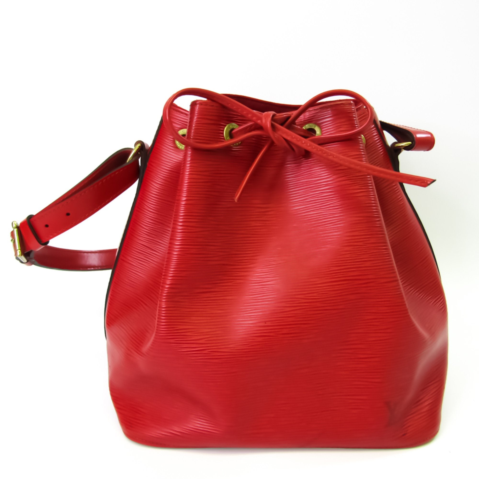 Louis Vuitton Red Leather Petit Noe shopper bag