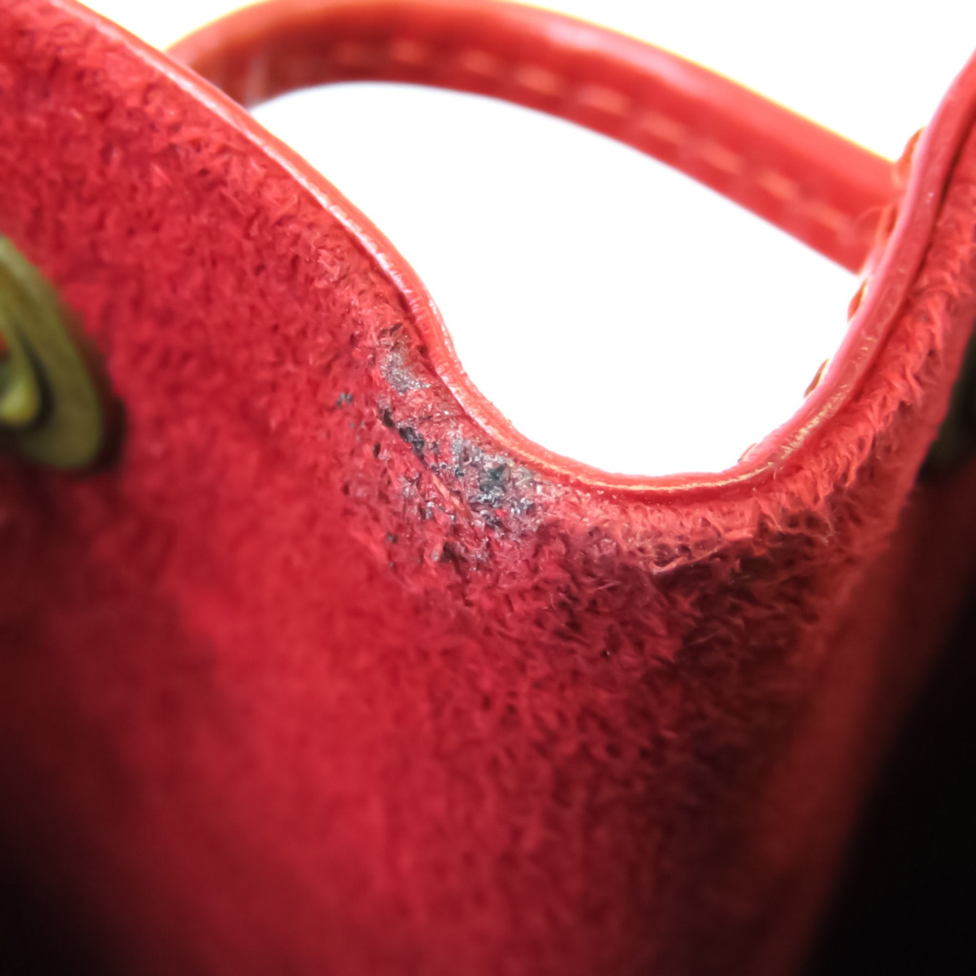 Louis Vuitton Red Leather Petit Noe shopper bag