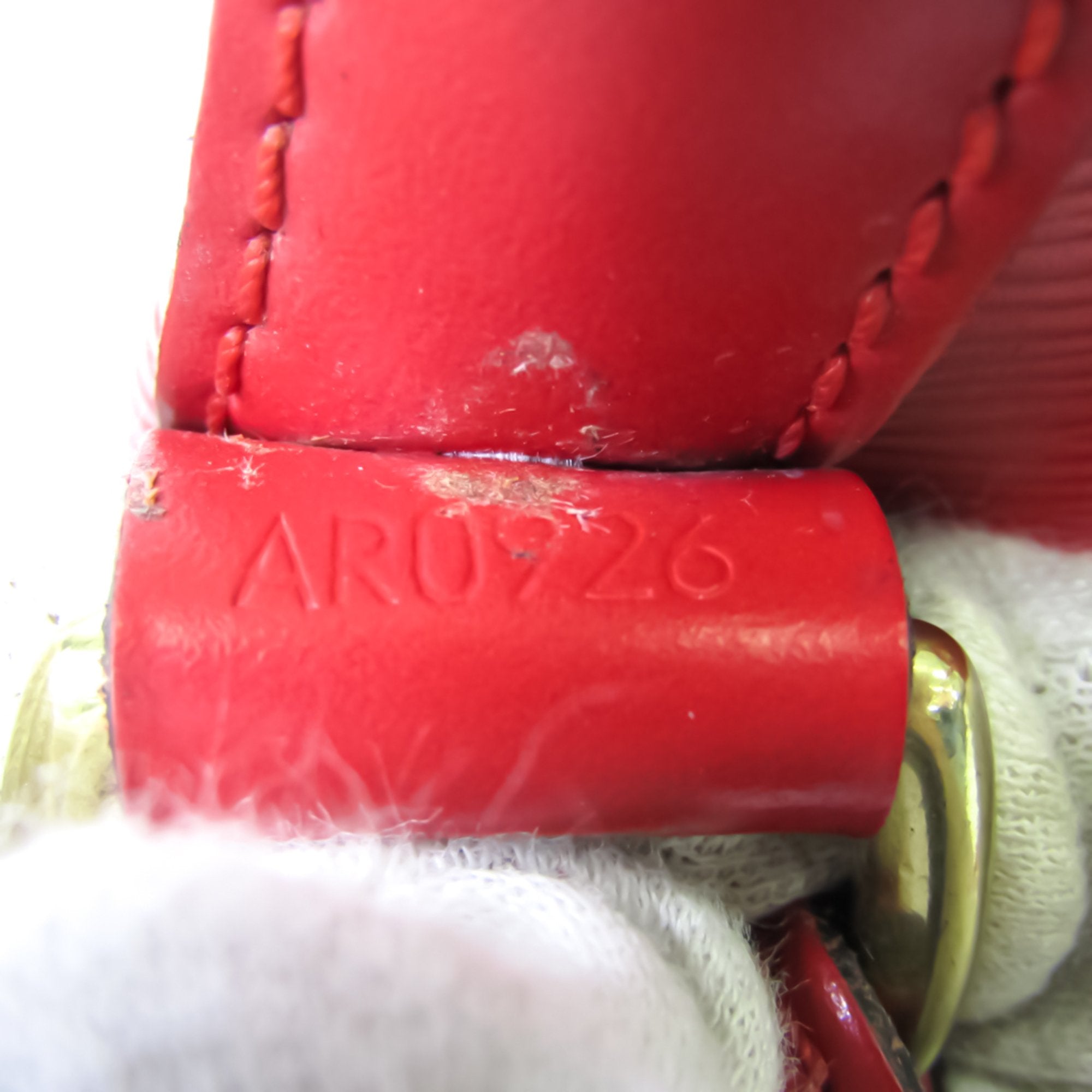 Louis Vuitton Red Leather Petit Noe shopper bag