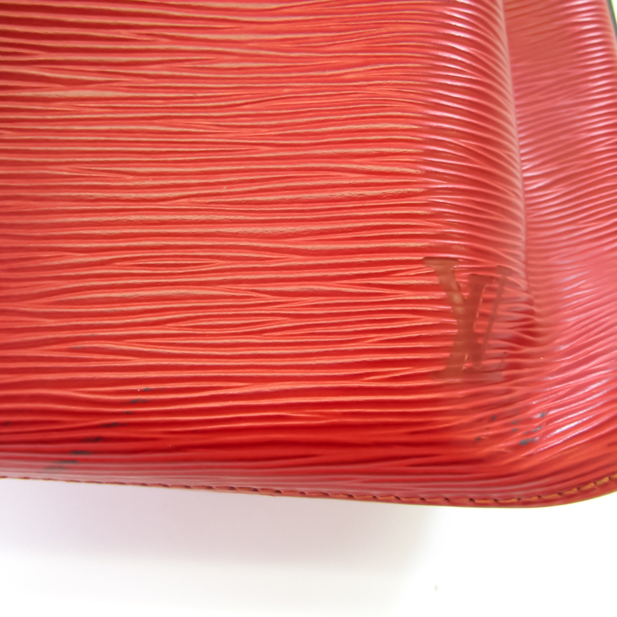 Louis Vuitton Red Leather Petit Noe shopper bag