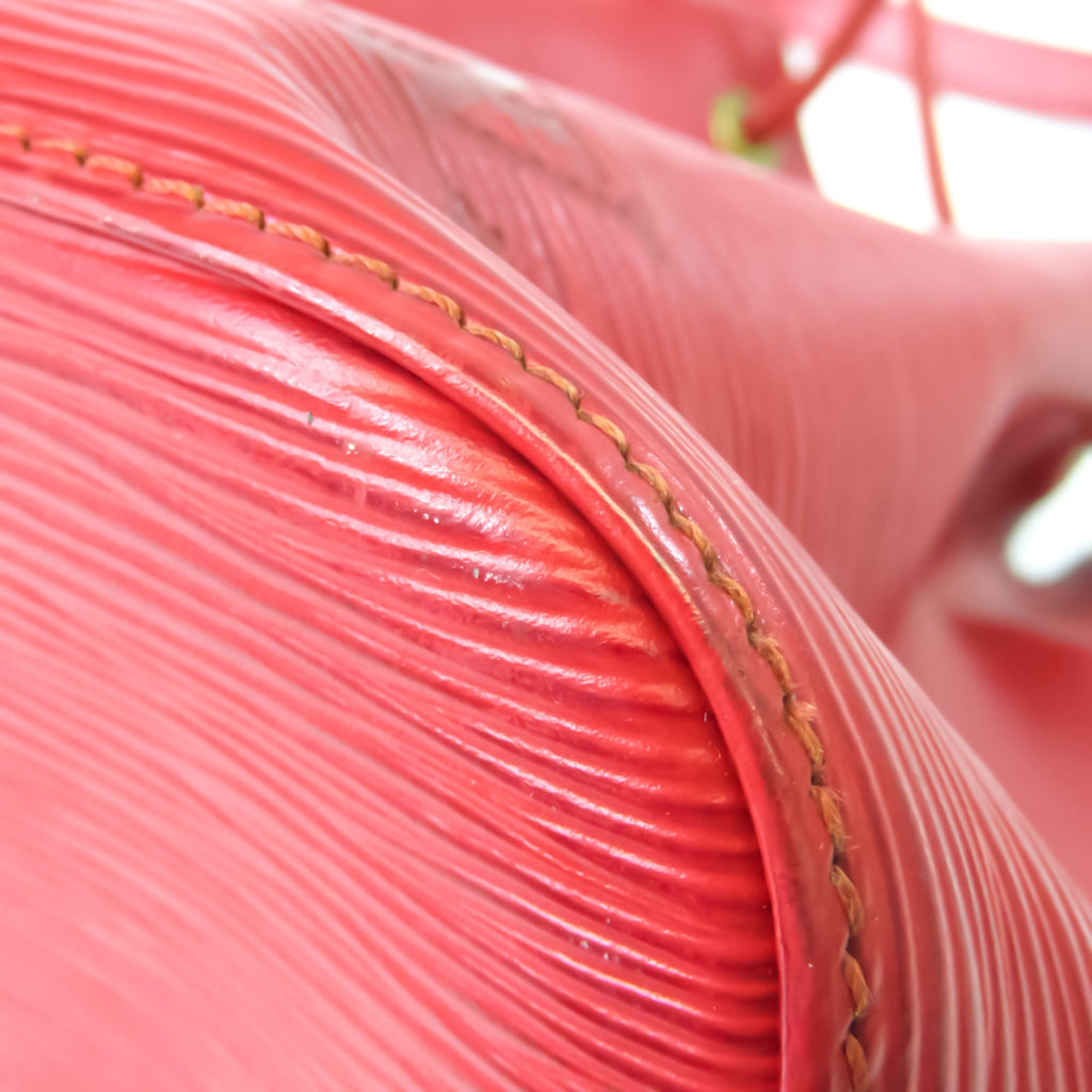 Louis Vuitton Red Leather Petit Noe shopper bag