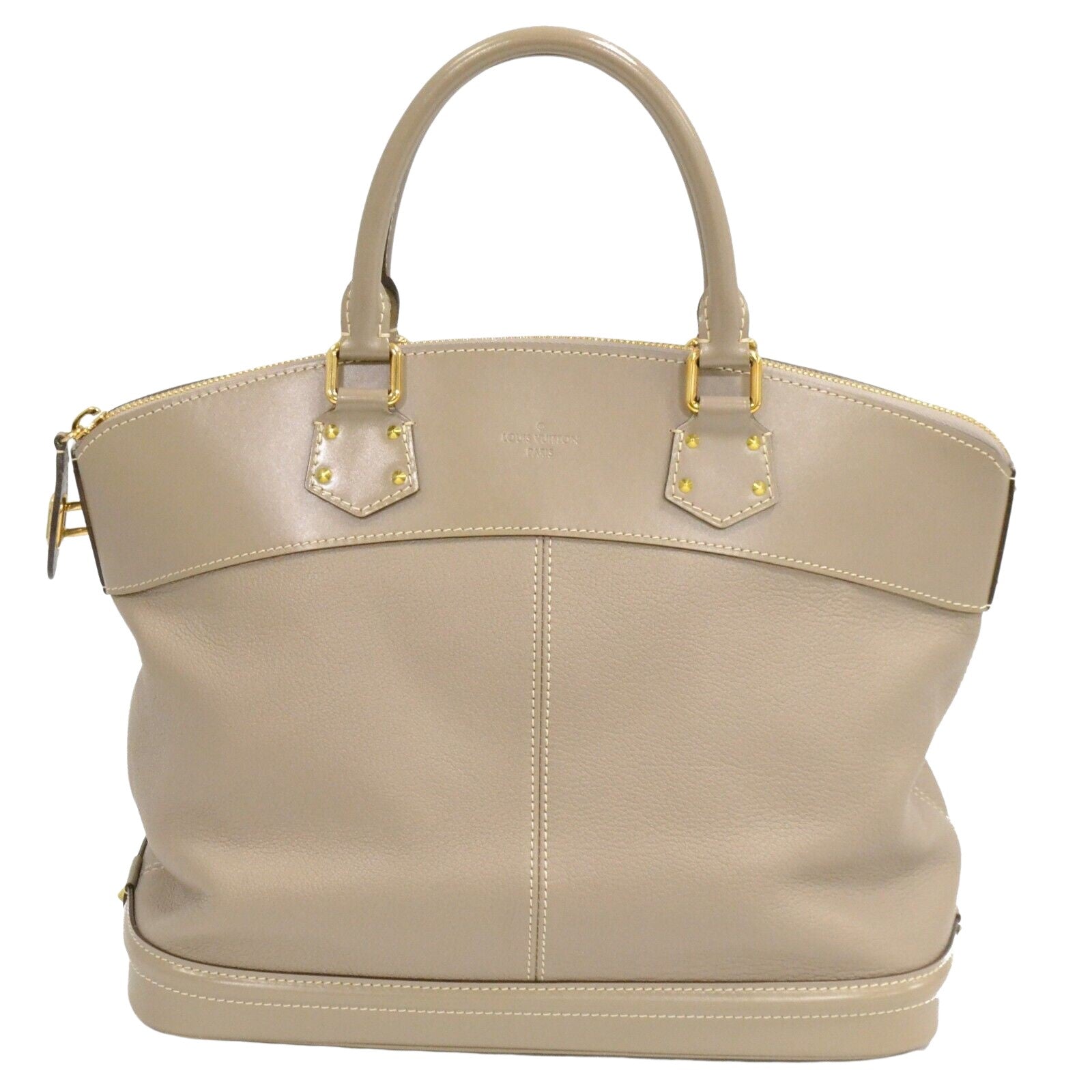 Louis Vuitton Beige Leather Lockit handbag bag