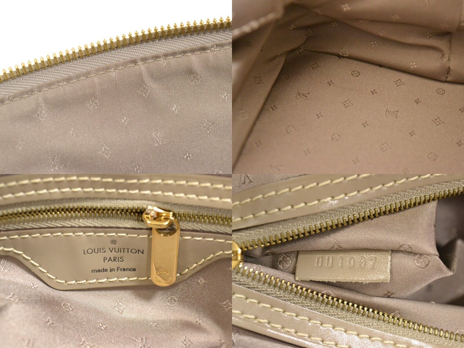 Louis Vuitton Beige Leather Lockit handbag bag