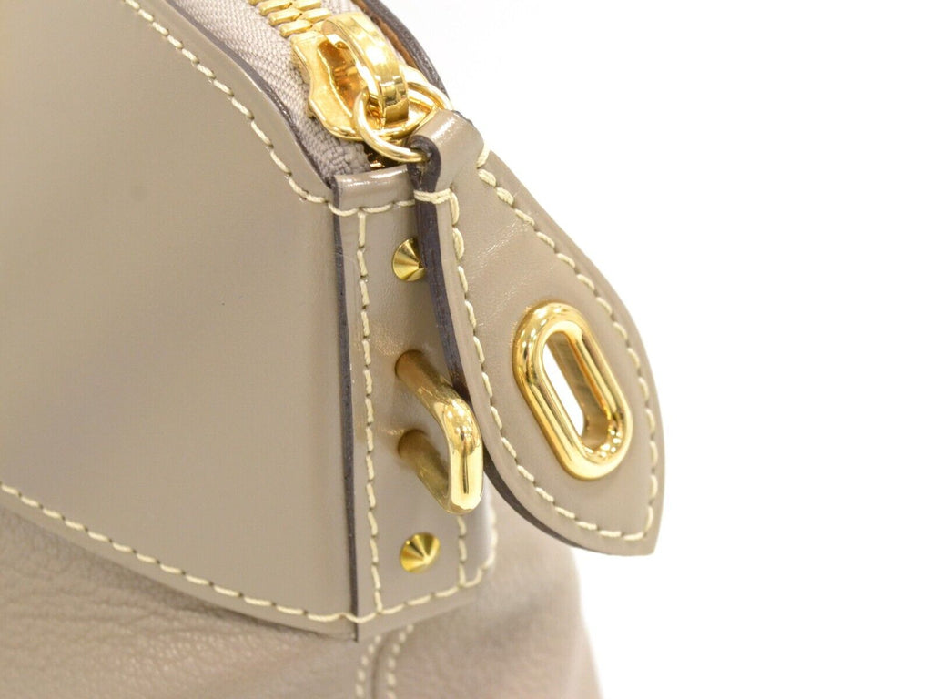 Louis Vuitton Beige Leather Lockit handbag bag