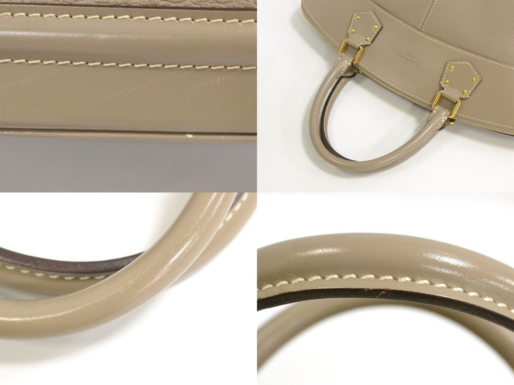Louis Vuitton Beige Leather Lockit handbag bag