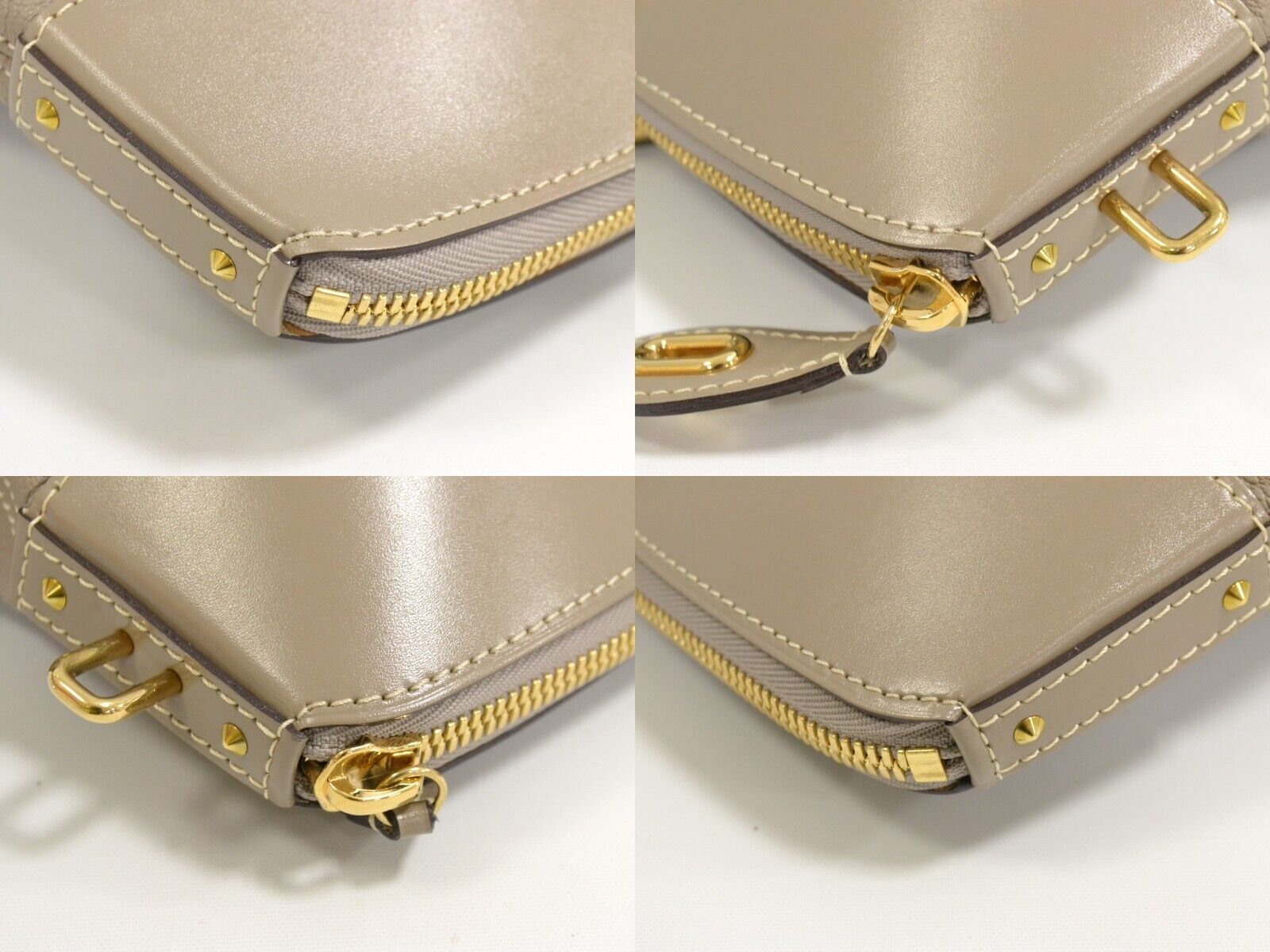 Louis Vuitton Beige Leather Lockit handbag bag