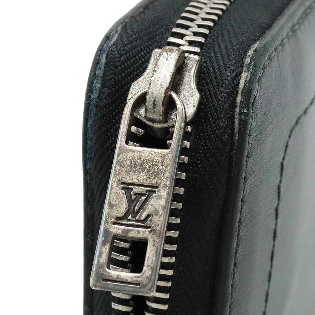 Louis Vuitton Louis Vuitton Utah Jeepy Organizer Round  Long Wallet Carf Leather Basalt Initial Inlet M97026