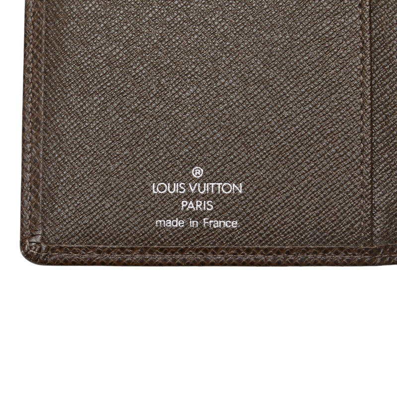Louis Vuitton TIGRA PORTO 14 CULTCREDI Double Folded Wallet Grizzly Brown Leather Ladies LOUIS VUITTON