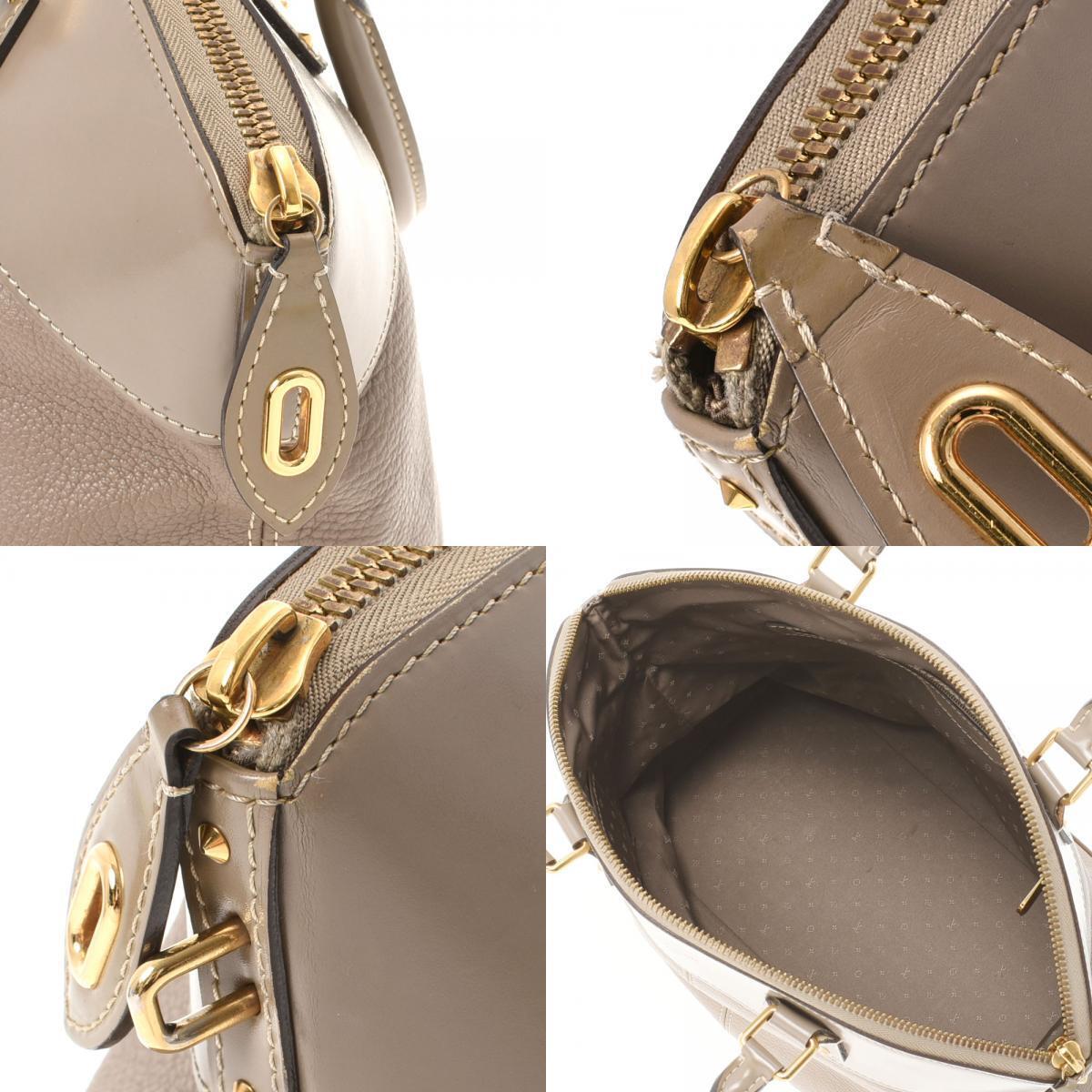 Louis Vuitton Beige Leather Lockit handbag bag