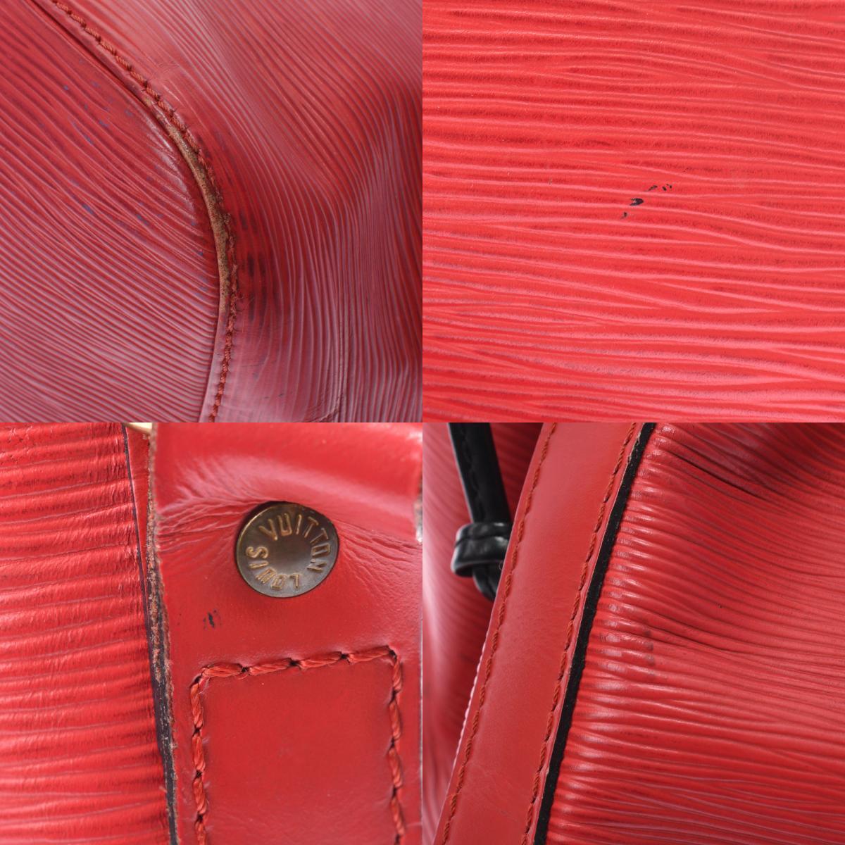 Louis Vuitton Red Leather Noe shoulder bag