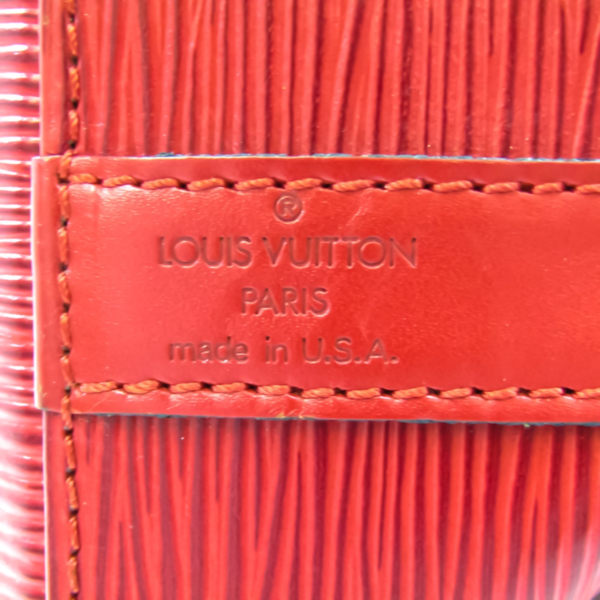 Louis Vuitton Red Leather Petit Noe shoulder bag