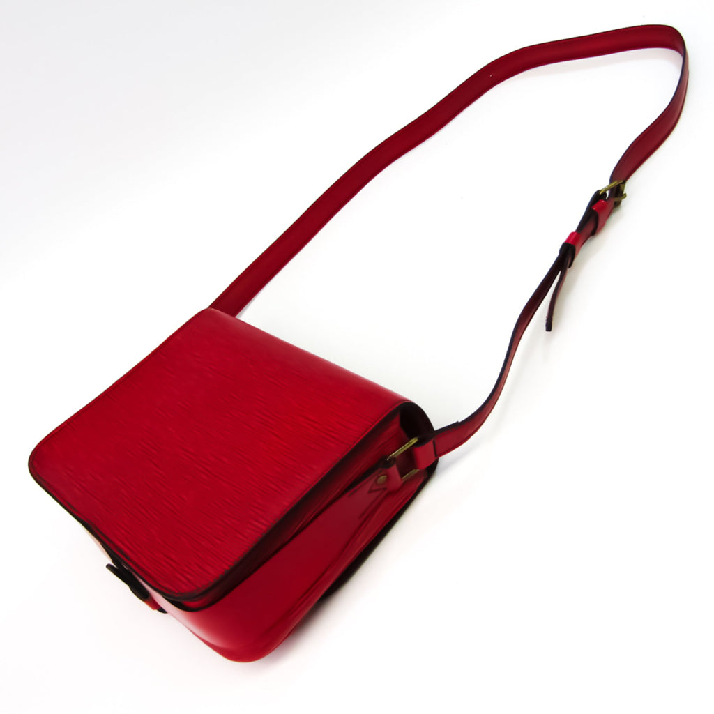 Louis Vuitton Red Leather Cartouchiere shopper bag