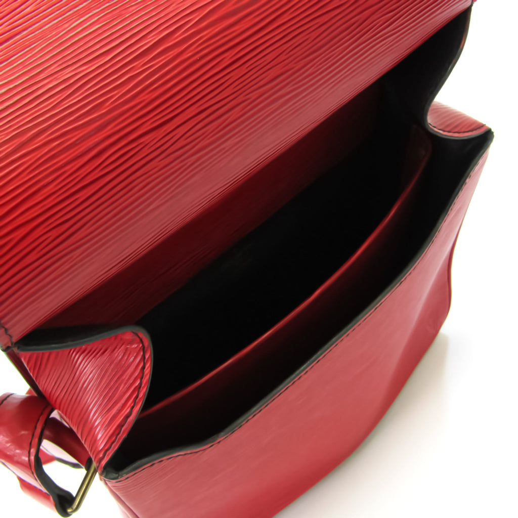 Louis Vuitton Red Leather Cartouchiere shopper bag