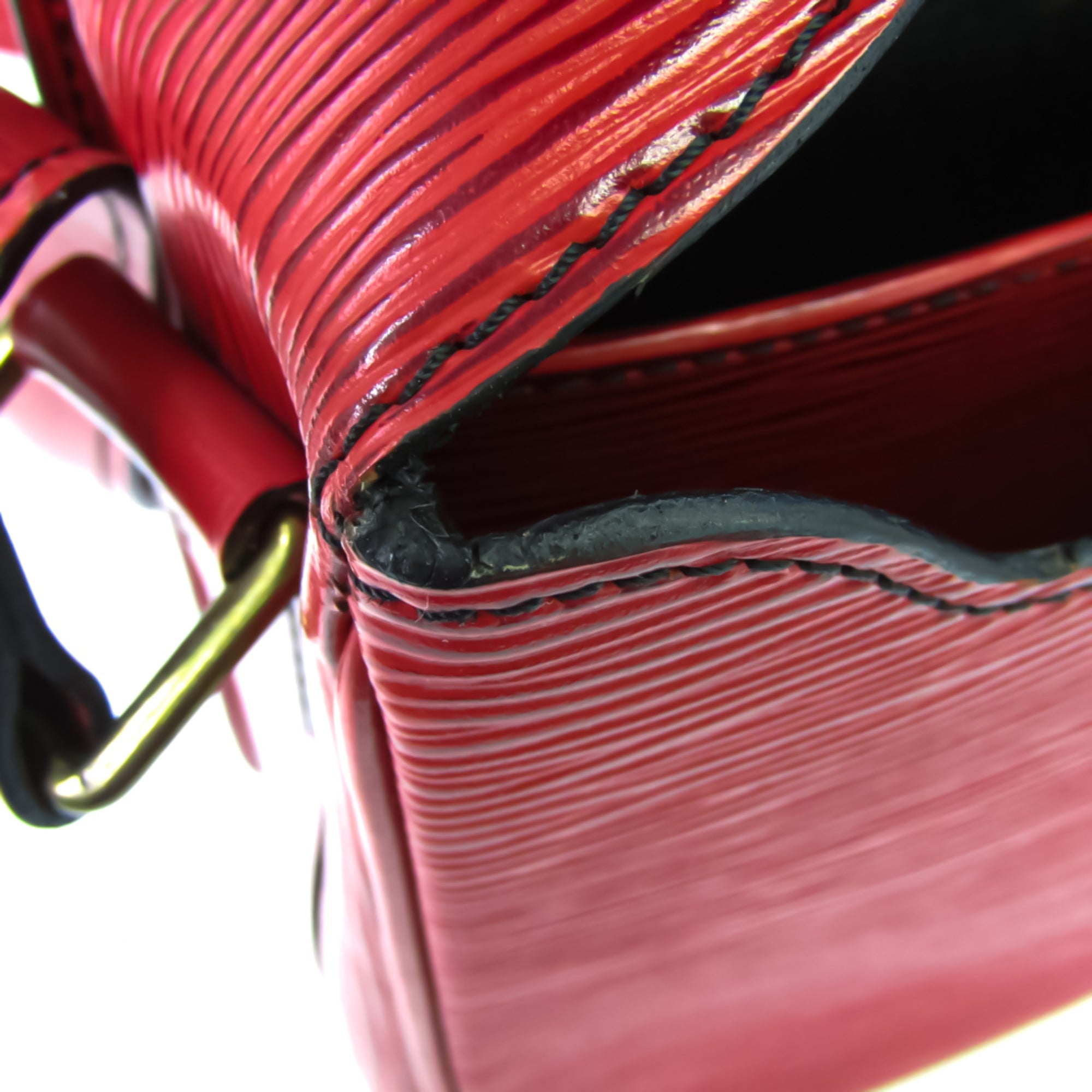 Louis Vuitton Red Leather Cartouchiere shopper bag