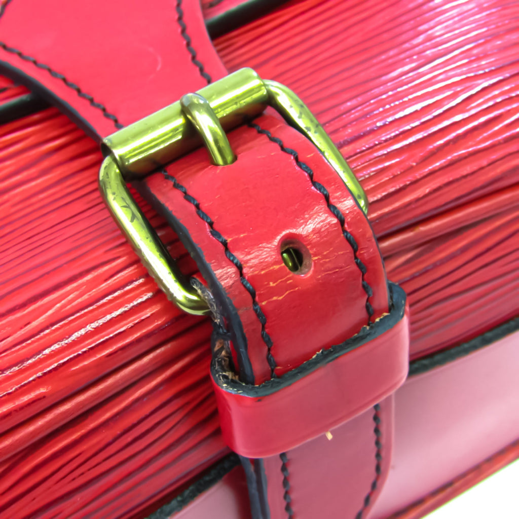 Louis Vuitton Red Leather Cartouchiere shopper bag