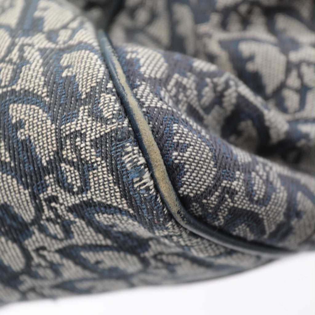 CHRISTIAN DIOR Bowling Handbag in Blue Fabric