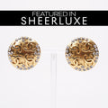 Chanel Womens CC with Crystals Earrings Gold Finish Base Metal 1980-90
