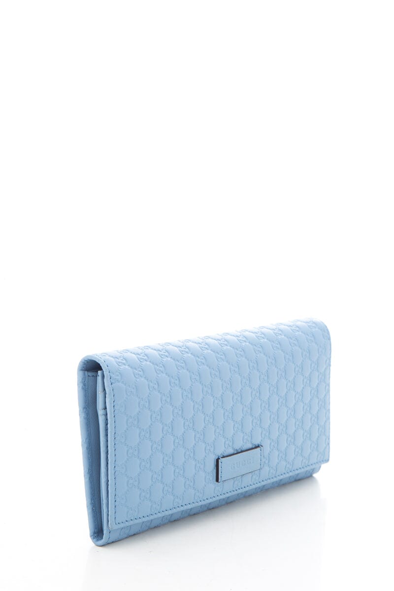Gucci Blue Microguccissima Continental Wallet