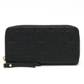 Louis Vuitton Monogram Emplant Zippie Wallet Round Fassner Long Wallet Leather Noir Black M61864