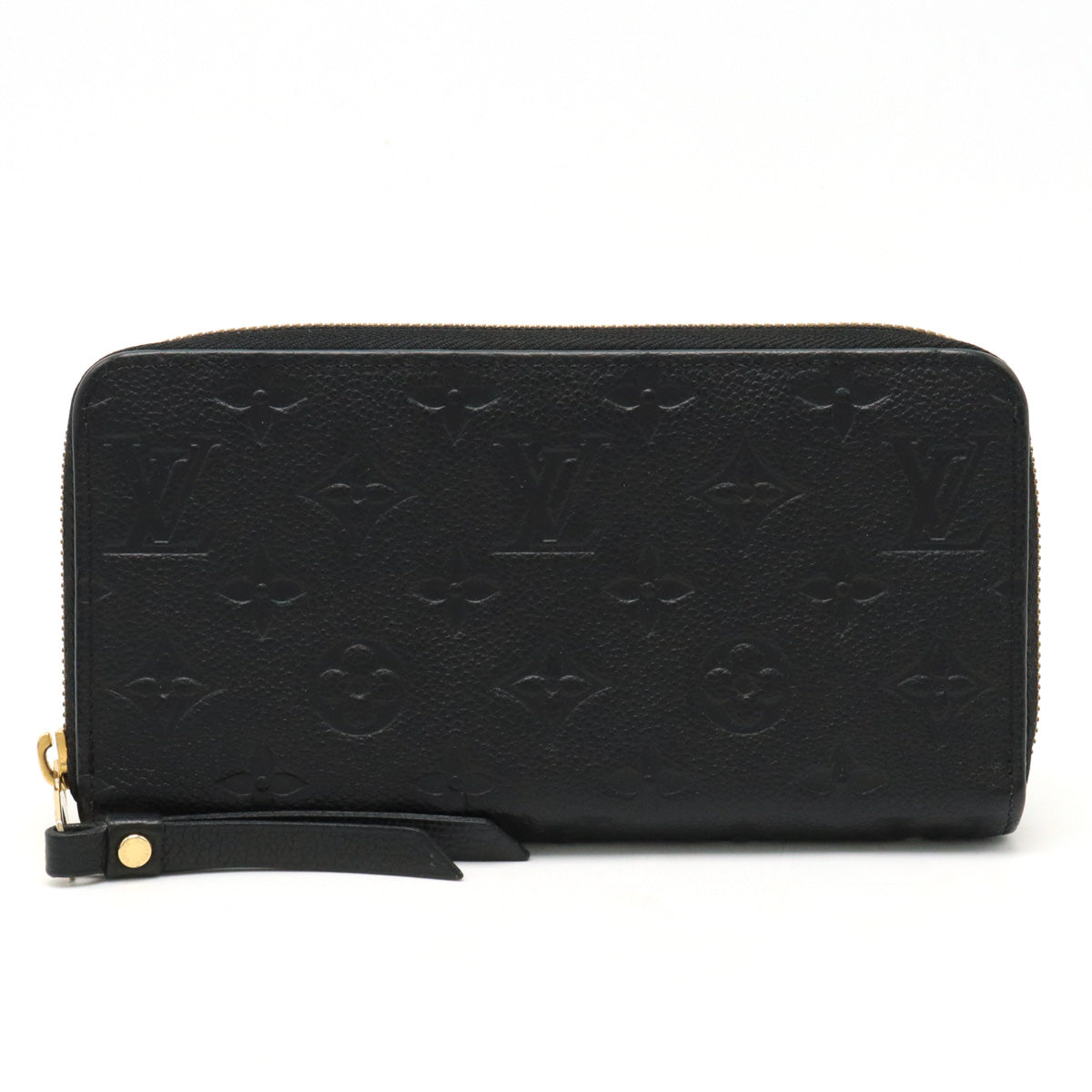 Louis Vuitton Monogram Emplant Zippie Wallet Round Fassner Long Wallet Leather Noir Black M61864